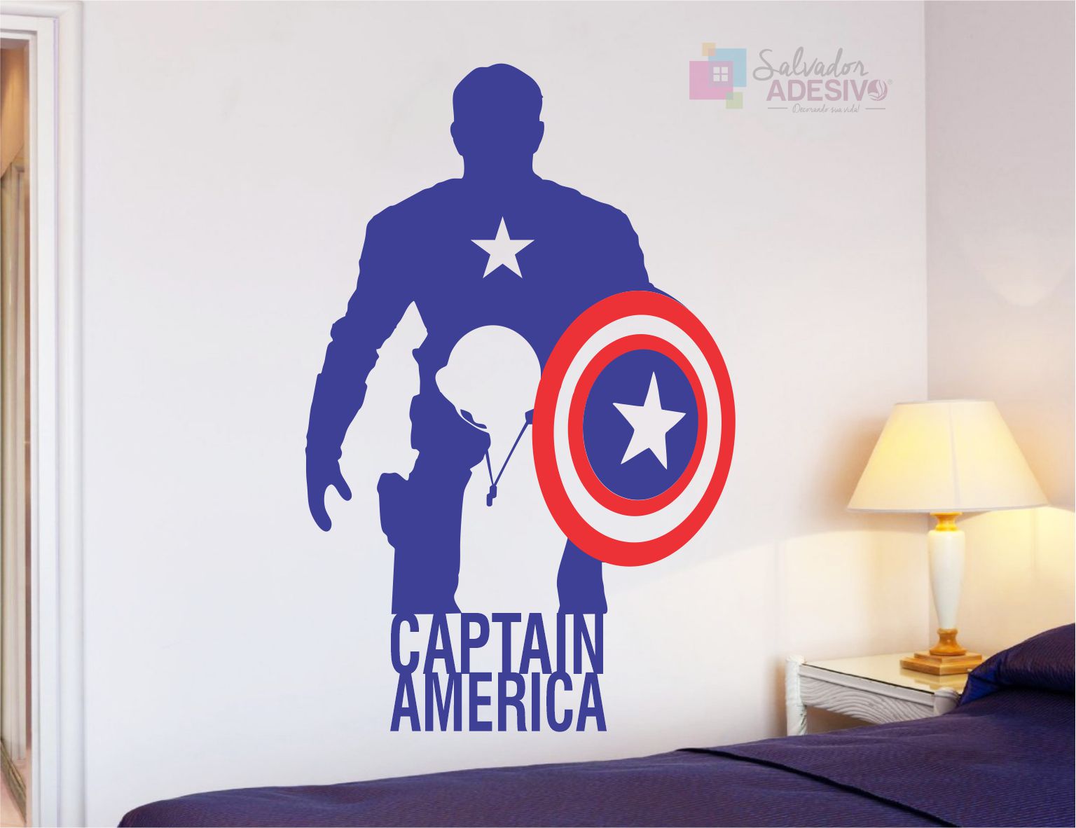 Adesivo parede desenho jogos_escudo capitão américa – Salvador Adesivo